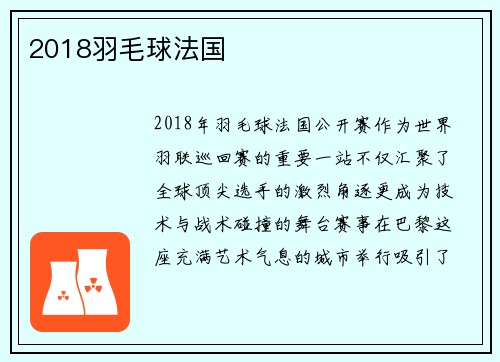 2018羽毛球法国